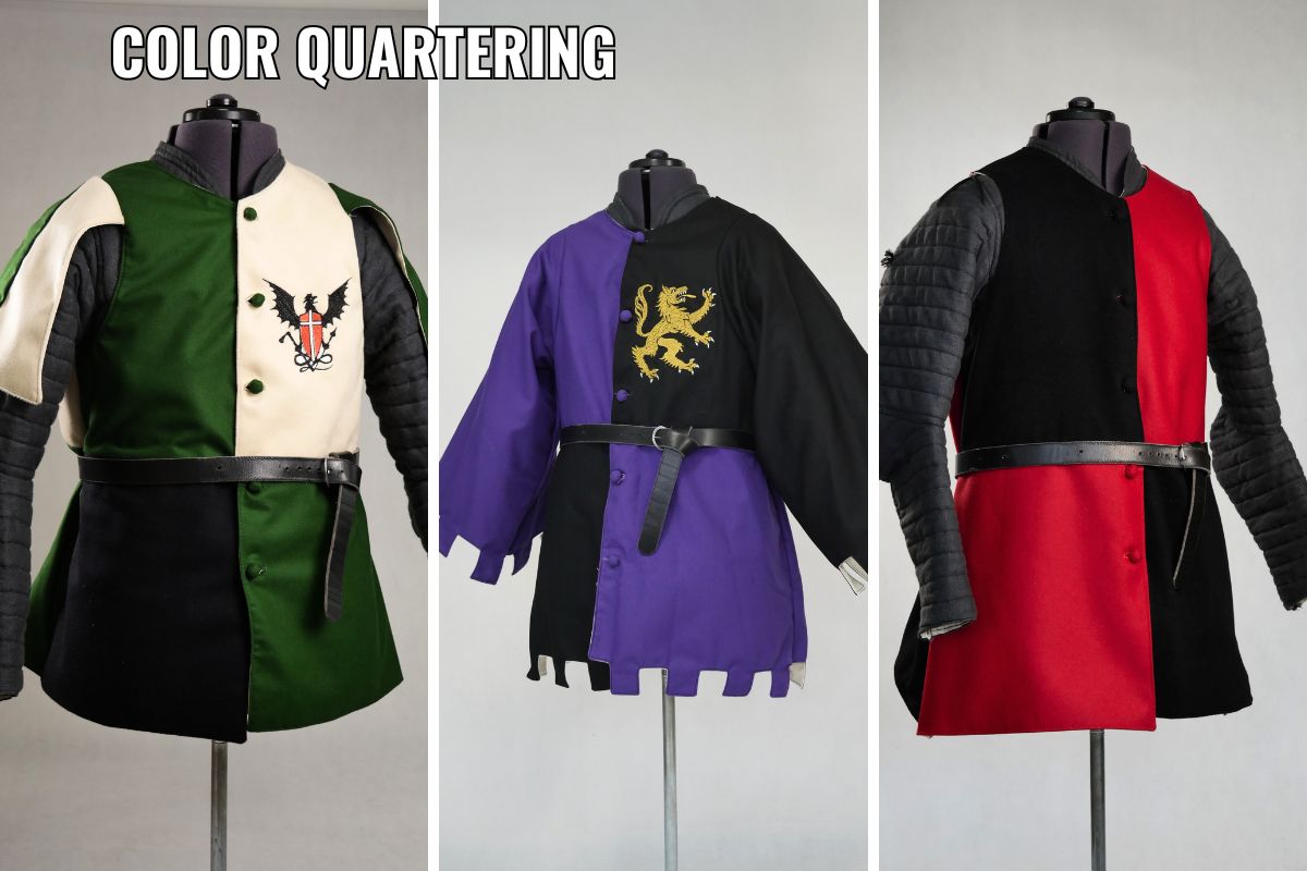 MEDIEVAL TABARDS COLORS QUARTERING